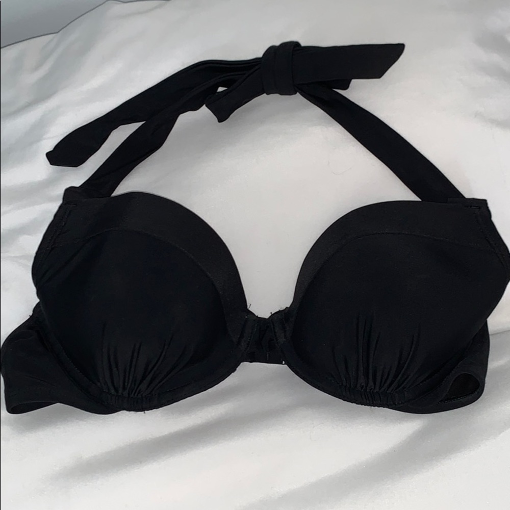 Black Halter Bathing Suit Top